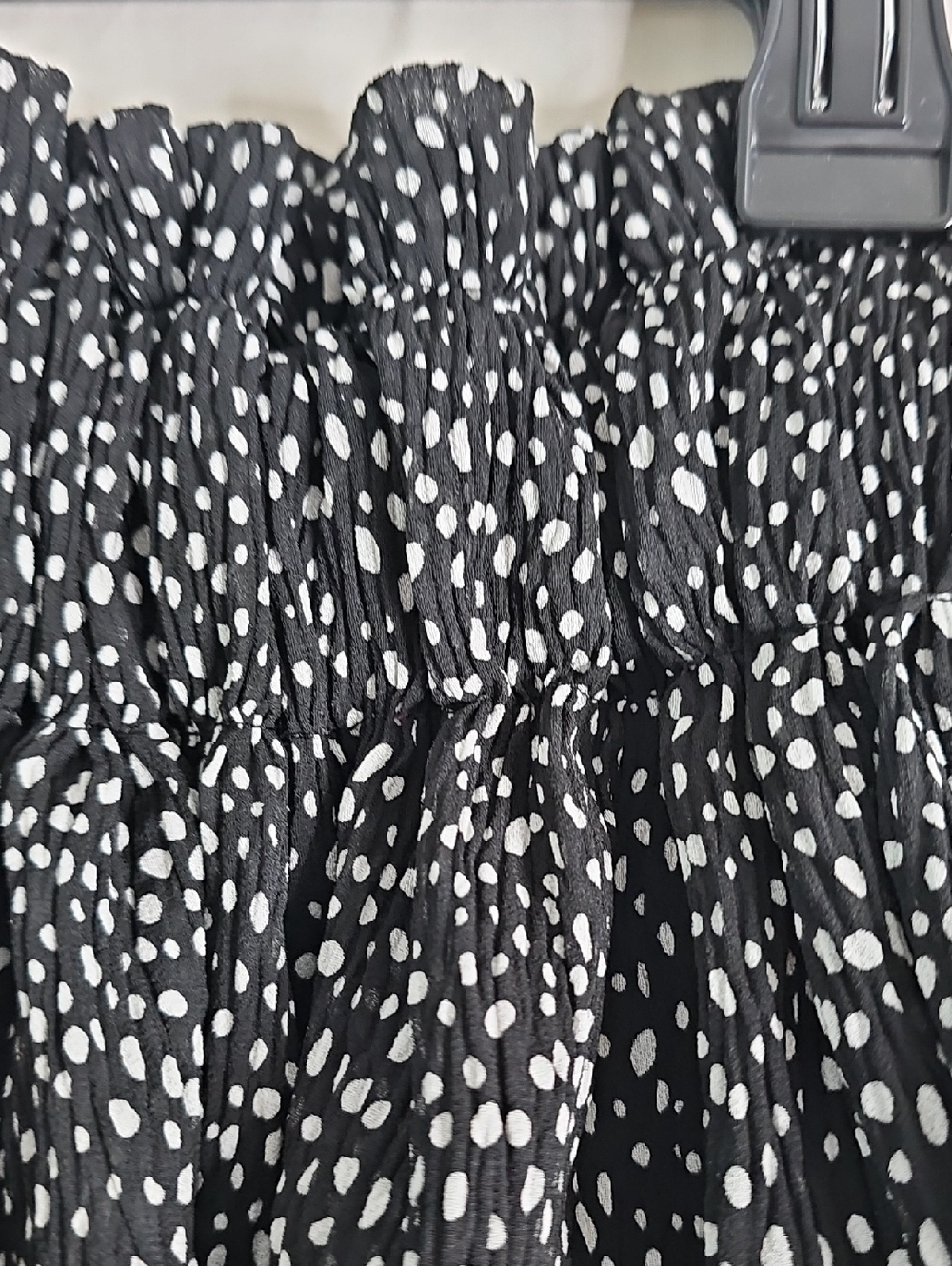 Mustard Seed Black and White Dot Tiered Mini Skirt - Picture 3 of 5